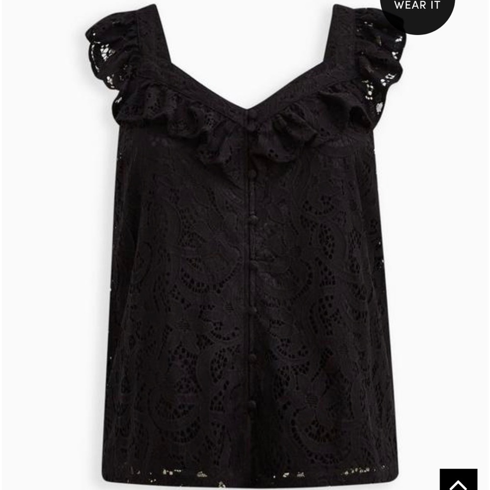 Nwt size 4 Lace Ruffle Short Sleeve Top